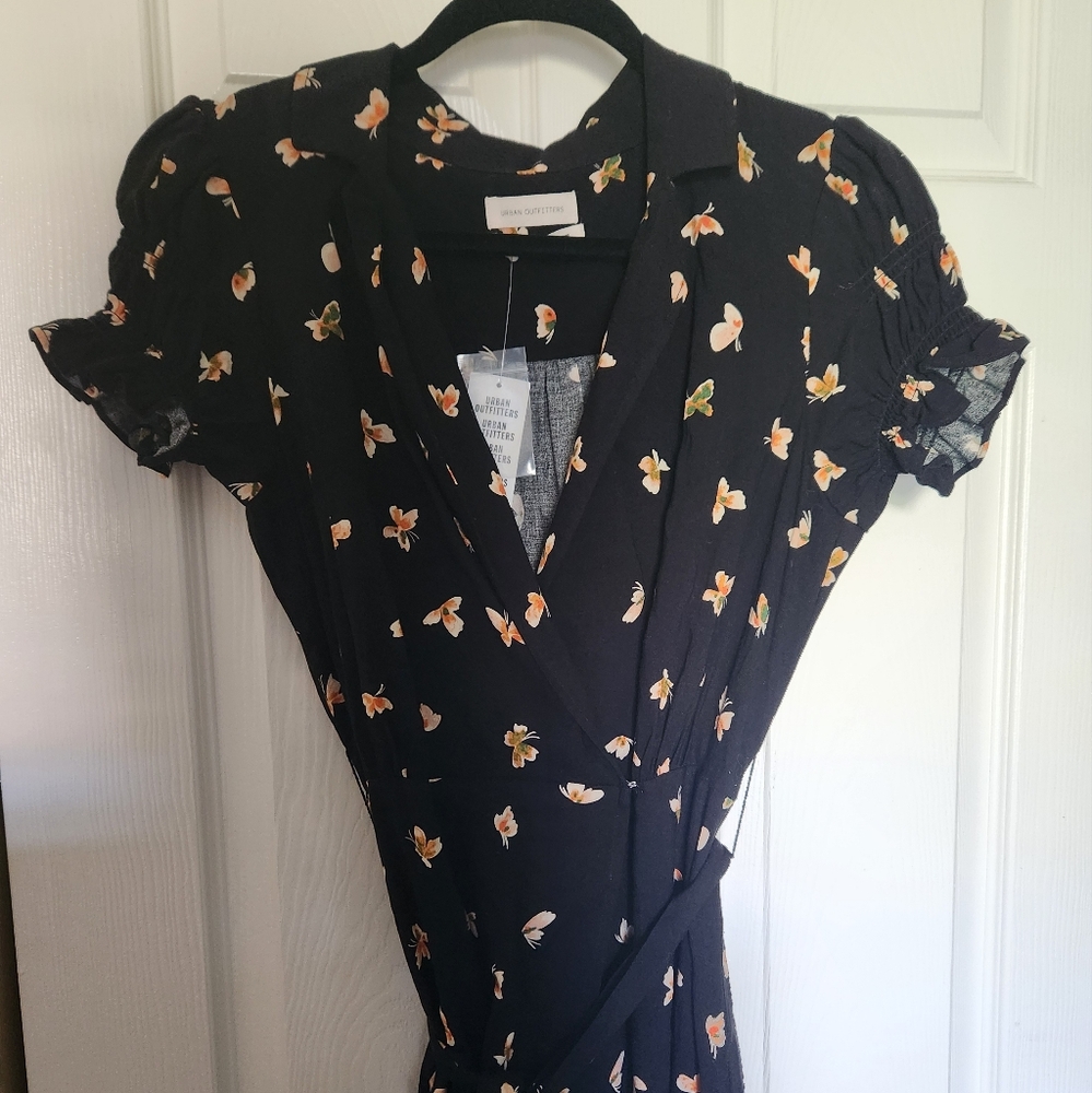 NWT Urban Outfitters Dress "Black Motif" Women's Size Small